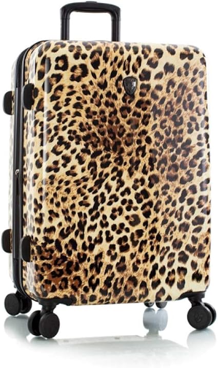 review Heys America Black Leopard 26-Inch Hardside Spinner Luggage (Brown Leopard)