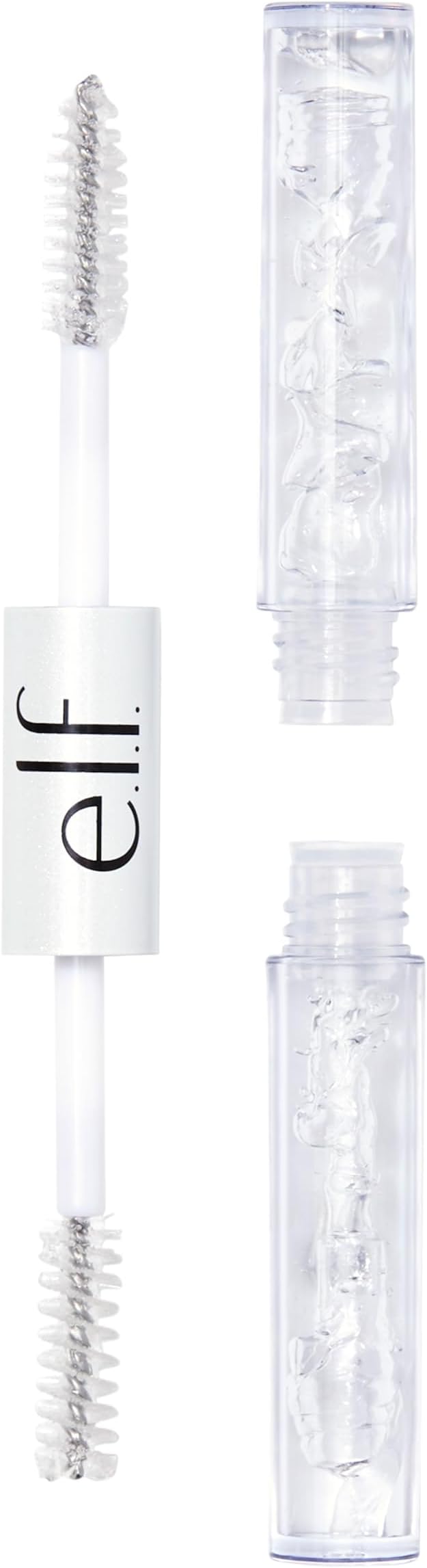 e.l.f. Clear Brow & Lash Mascara, Dual-Sided Brushable Clear Gel For Groomed Brows & Eyelashes, Long-Wear Conditioning Formula, Vegan & Cruelty-Free