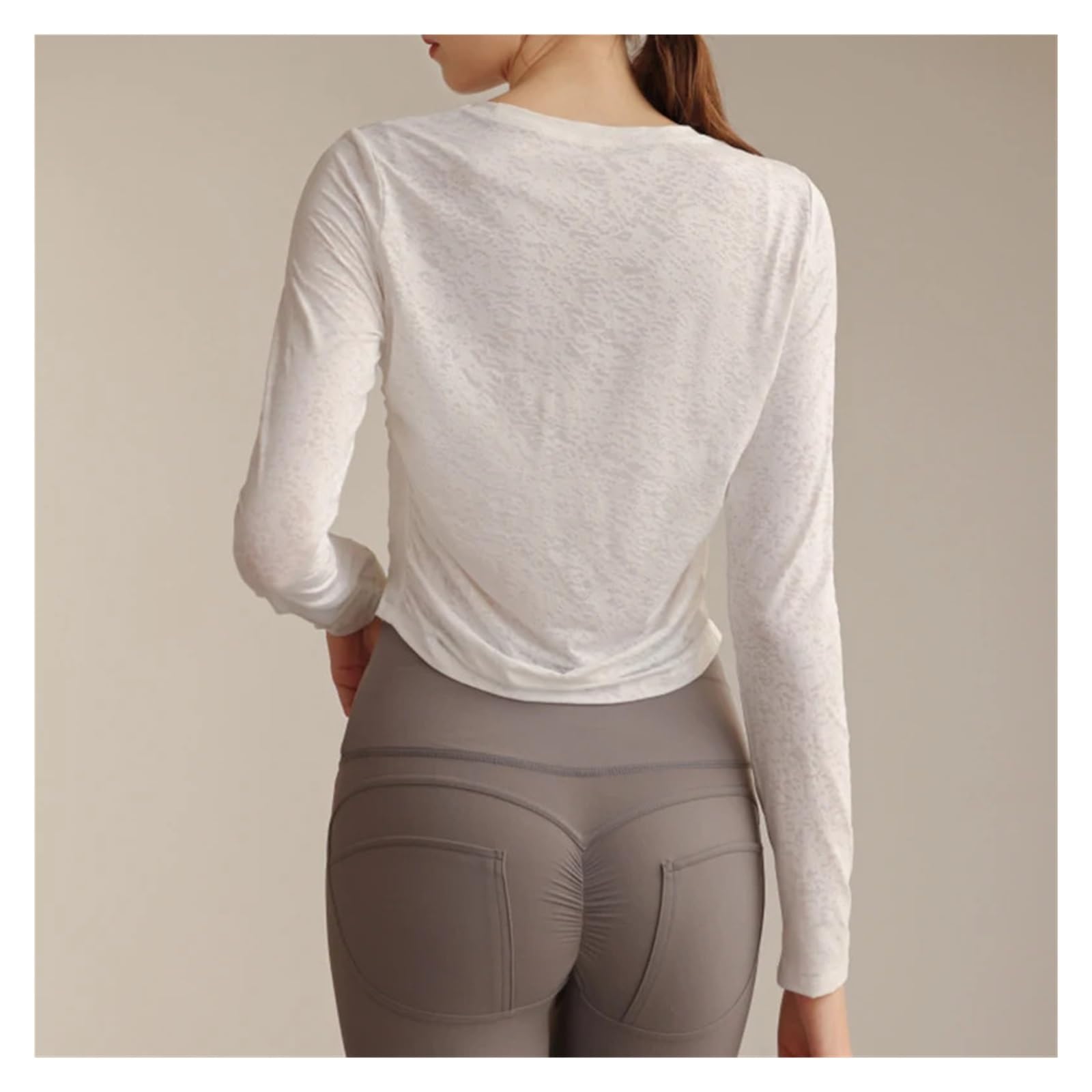 Maglia Palestra Donna T-Shirt da Yoga Traspirante, Donna, Corsa, Fitness, Manica Lunga, Allenamento for Pilates, Top Sportivo
