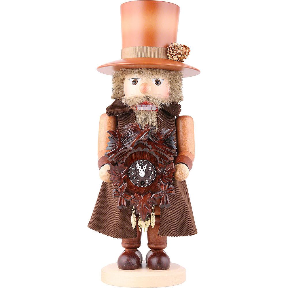 ANGIEHAIE German Christmas Nutcracker Blackforest Clockmaker Natural Colors - 41,5 cm / 16 inch - Christian Ulbricht