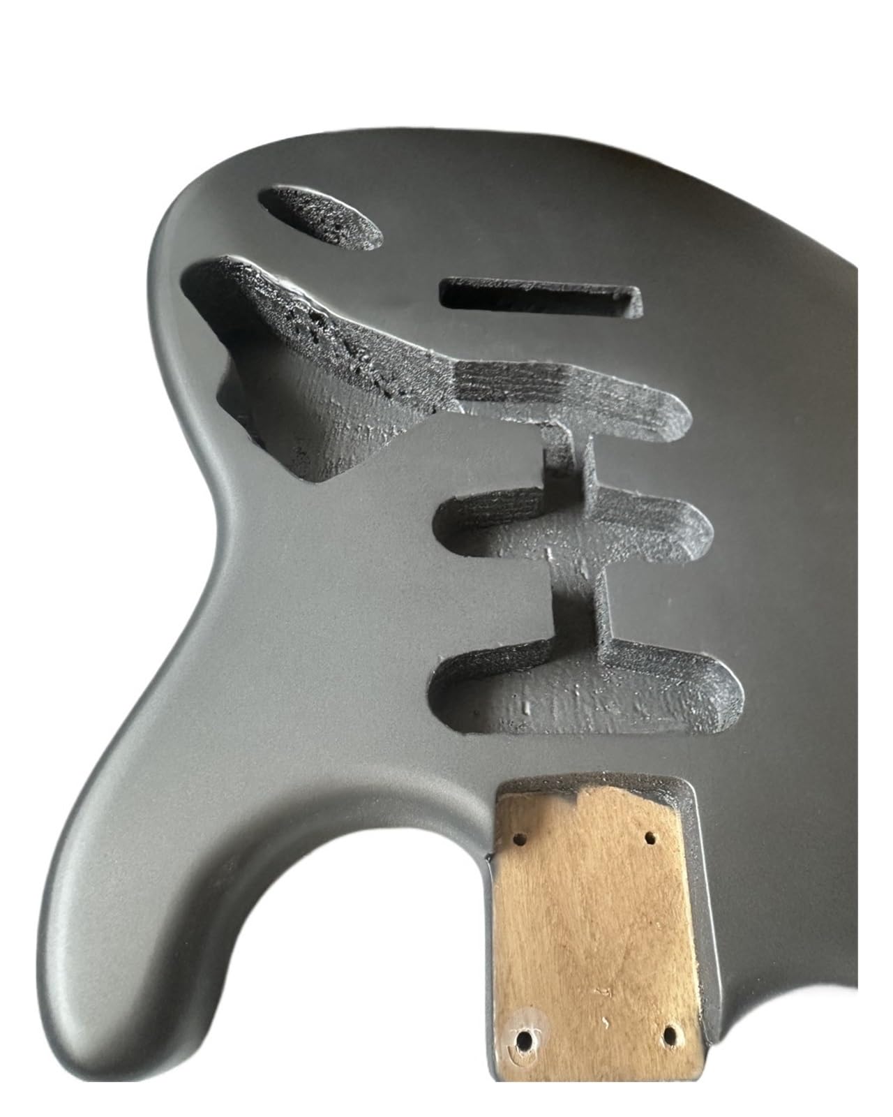 Cuerpo de guitarra eléctrica en blanco, laca Nitro gris oscuro con acabado mate, madera de Paulownia, SSS, pieza de repuesto DIY, estilo ST