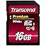 Transcend 16GB SDHC Class 10 UHS-1 Flash Memory Card Up to 60MB/s (TS16GSDU1)