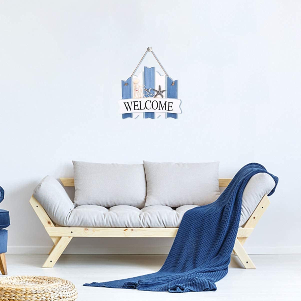 IMIKEYA 1 Pc Wooden Door Sign Welcome Hanging Sign 10 x 11 Inch Wall Hanging Decor Christmas Decorations for Home Cafe Hotel and Restaurant : Home & Kitchen
