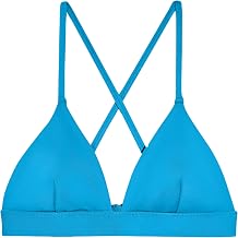KNIX Teen Girls Triangle Bikini Top UPF 50+ Swimwear, Removable Cups, Adjustable Fit