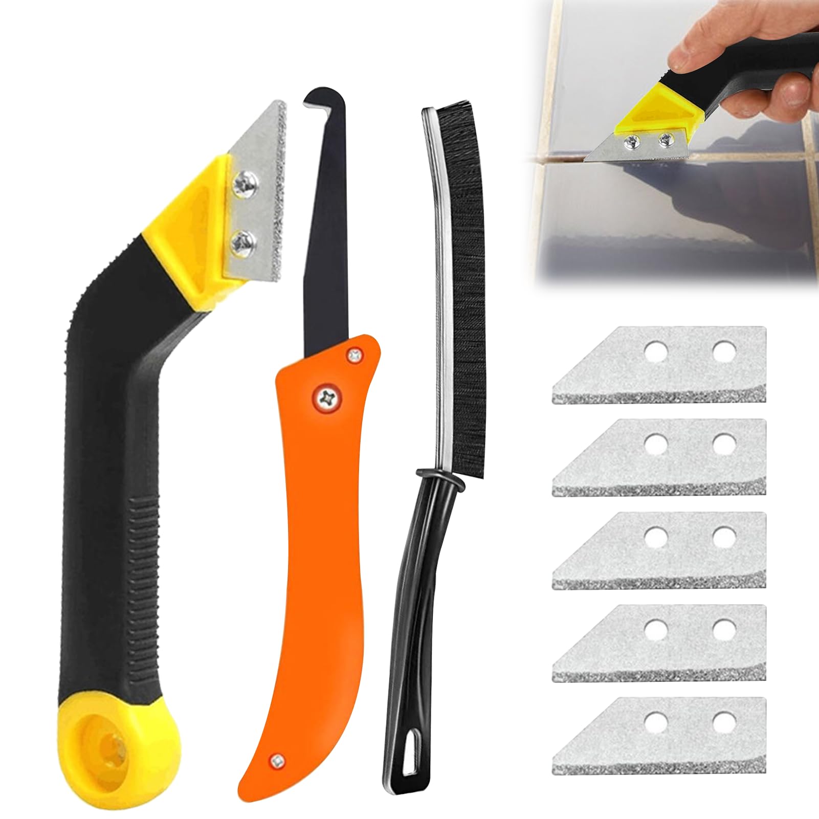 8PCS Grouting Tool, Pro Tile Grout Remover