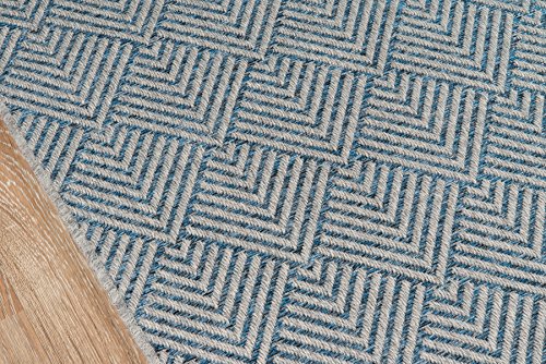 Momeni Rugs Como Contemporary Geometric Indoor Outdoor Area Rug, 2'7" X 7'6" Runner, Blue #TOP2
