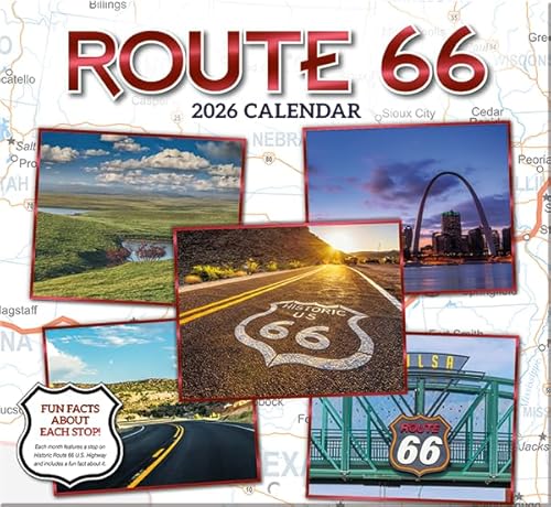 Route 66 2026 Full Size Wall Calendar for Planning, Scheduling,
