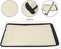 Vista 31 de HAOZAIKEJI Cat Scratcher Mat Sofa Protector Natural Sisal Cat Scratching Mat Cat Scratch Couch Cover Heavy Duty Couch Guard Scratch Pad for Grinding