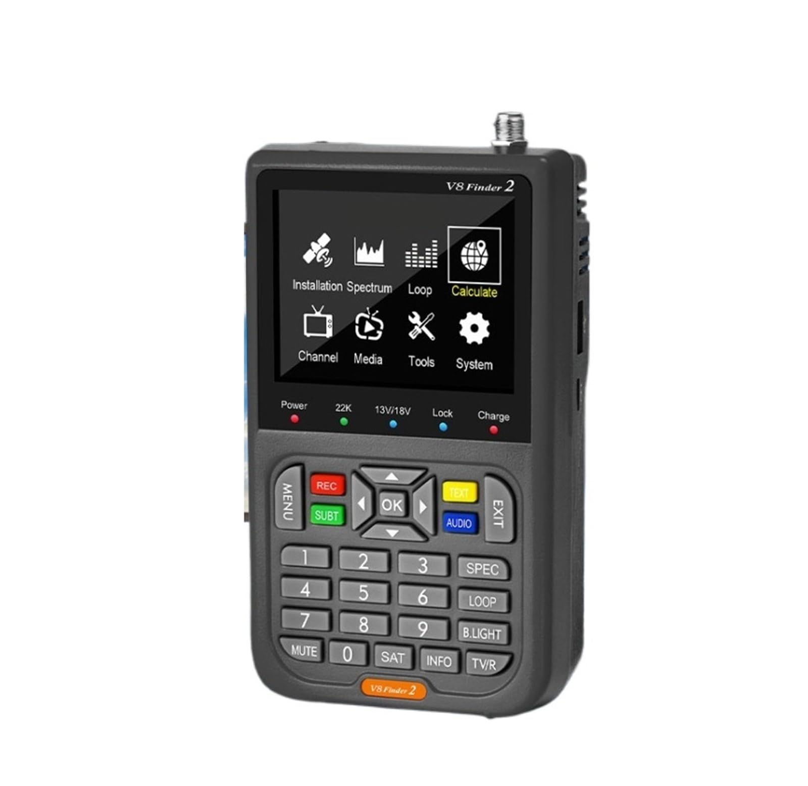 V8 wizjer satelitarny DVB-S/S2/S2X 3,5-calowy wyświetlacz LCD 1080P typ C Satfinder VS Freesat Finder torba na miernik Wyczyść wyświetlacz
