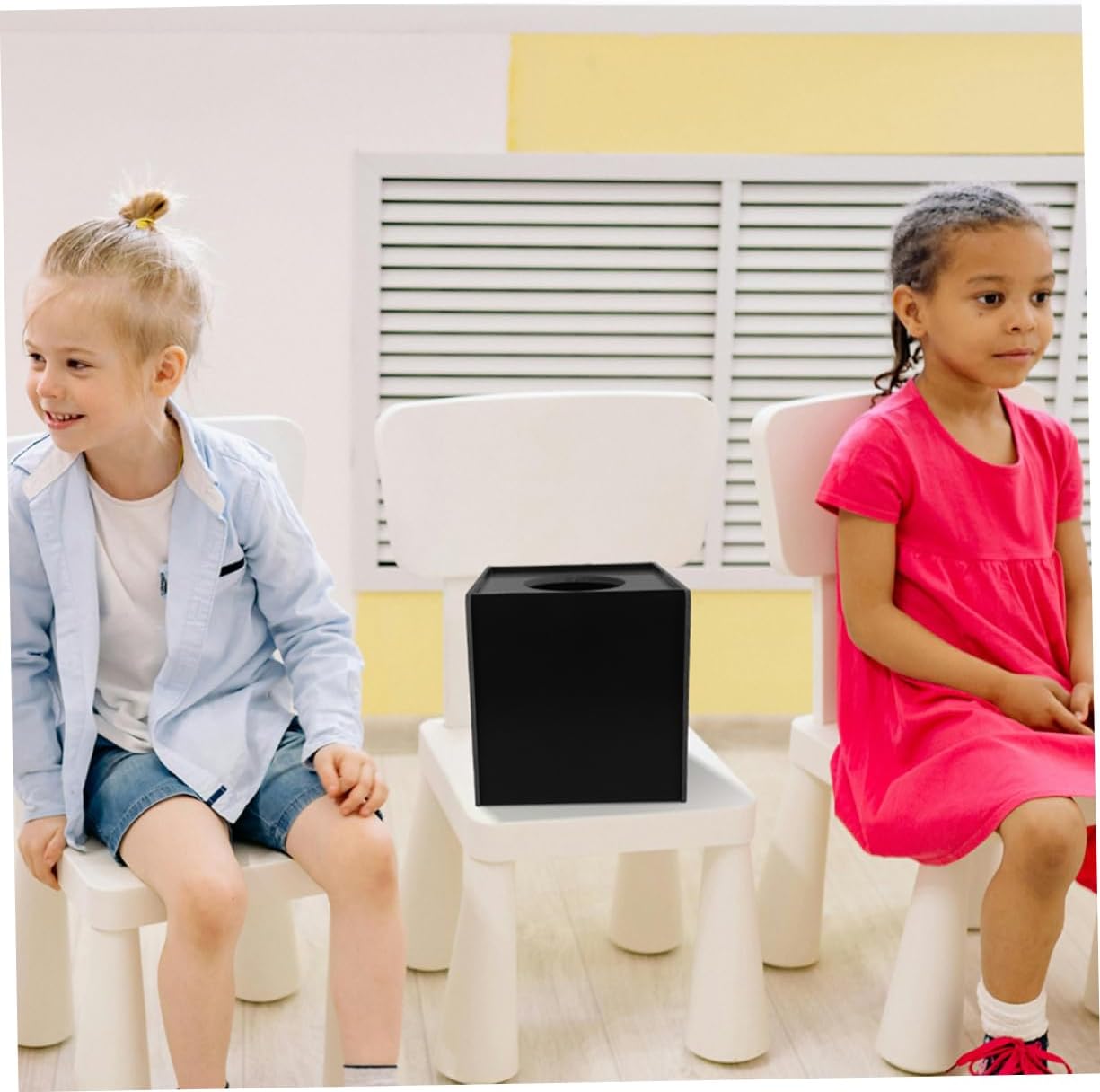 VALICLUD Raffle Box with Slot for Ticket Collection Cubic Donation Box for Fundraising Cardboard Ticket Holder for Parties and Events