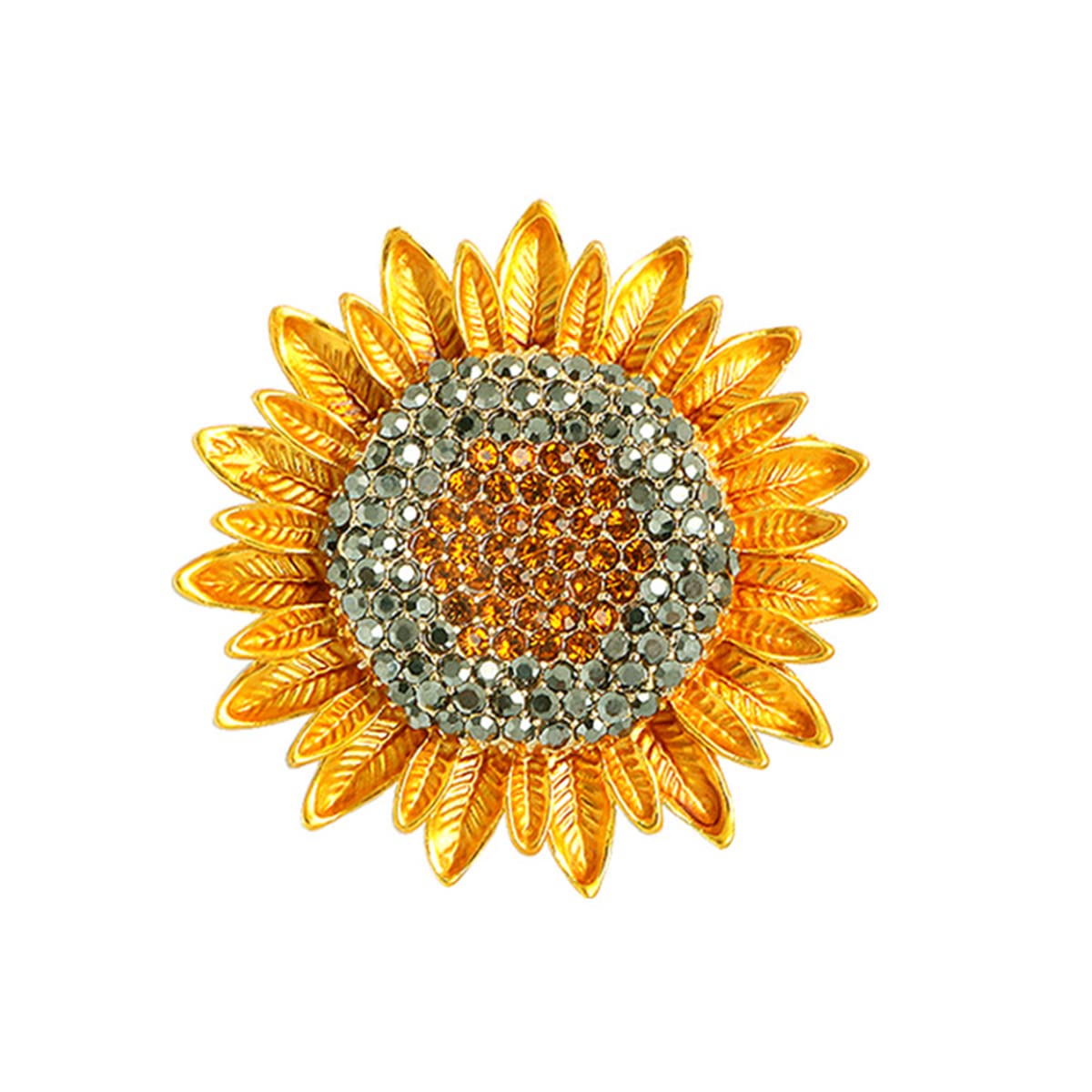 SANNIDHI® Sunflower Brooch for Women Gold Alloy Rhinestones Brooch Pin Retro Crystal Flower Saree Brooches Pins for Coat, Robe, Shawl Gift (B0BPLGR4YJ) Amazon Price History, Amazon Price Tracker