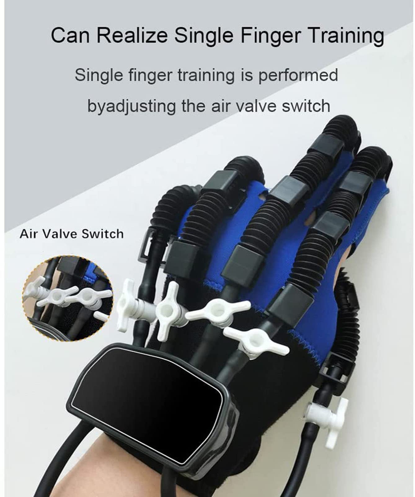 Guantes De Robot De Rehabilitación, Entrenador De Rehabilitación De Dedos De Hemiplejía De Accidente Cerebrovascular, con Entrenamiento De Un Solo Dedo Y Modo De Espejo