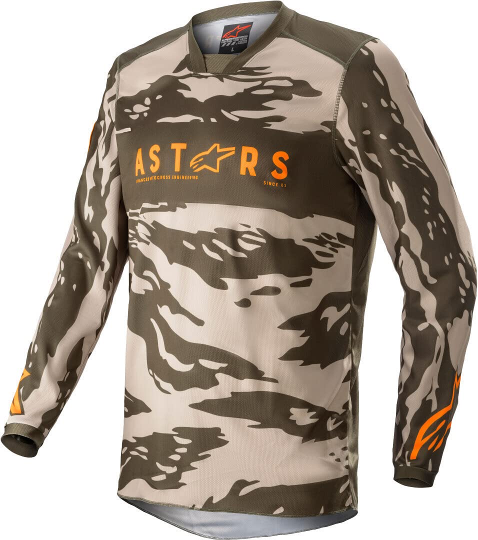 AlpinestarsYouth Racer Tactical Jersey Mltry/Sand Camo/Tange Ys (3771222-6840-S)
