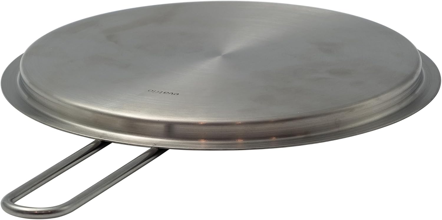 Eva Trio | Lid 20 cm Stainless Steel | The Steel Part of the Lid is Made of 90% Post-Consumer Recycled Stainless Steel | Brushed Steel