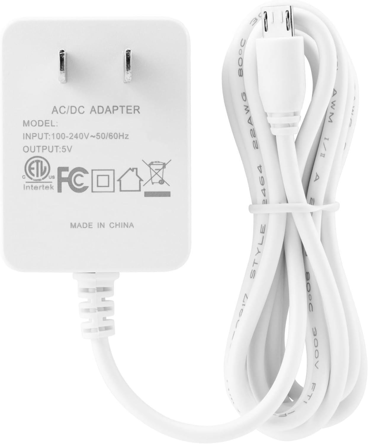 LEFXMOPHY Charger for Momcozy S9 Series & Ruko 1088 Robots, 5FT White USB Cable, Compatible with Infant Optics DXR8