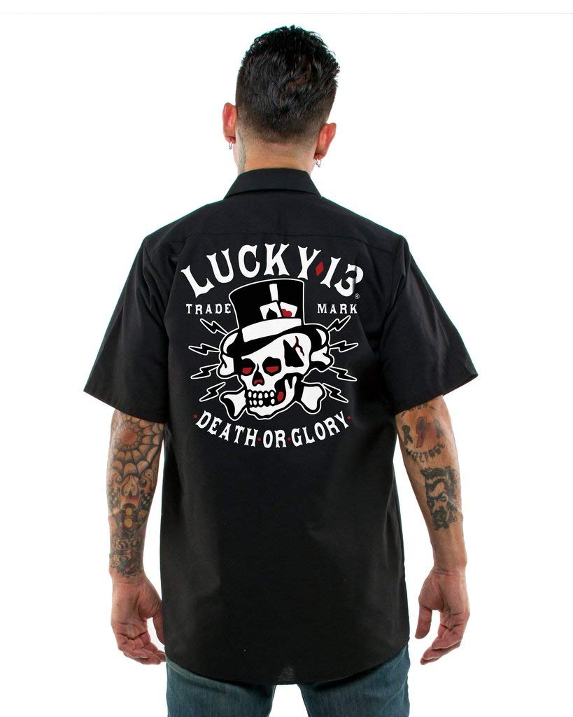 Lucky 13 Miss Fire Pinup Girl Work Shirt