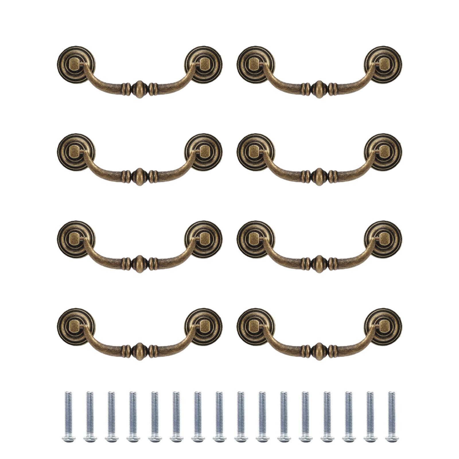 Msioytog A 8Pcs Zincs Lloy Cabinet Drawer Handle Ntique Furniture Decorative Handle Cupboard Pulls Furniture Decoration Zincs Lloy Cabinet Door Decoration