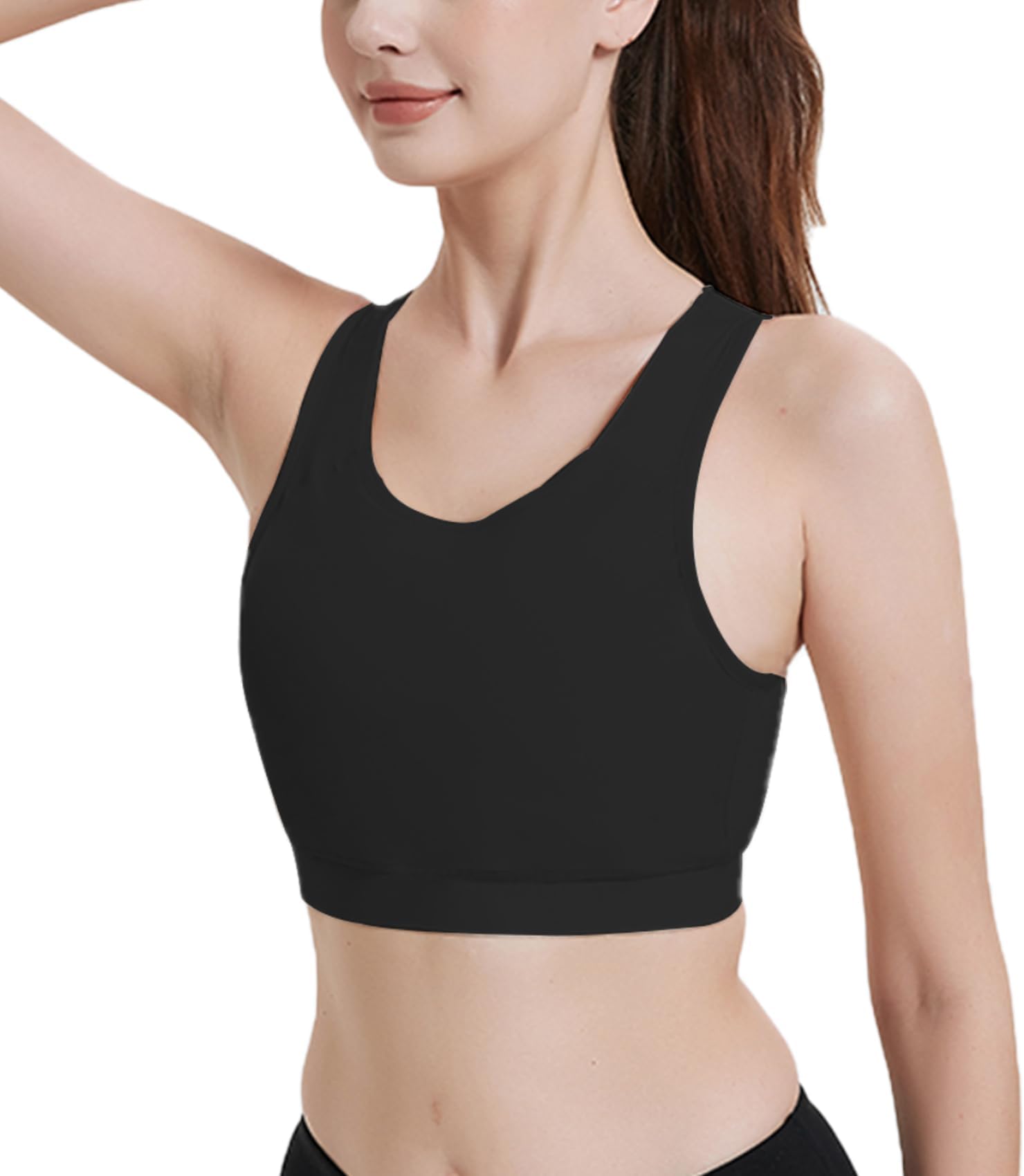 SPOFORChest Binder Binder Trans Transgender FTM Tomboy Breast Binder Bras Tank Top for Women, Black, Small