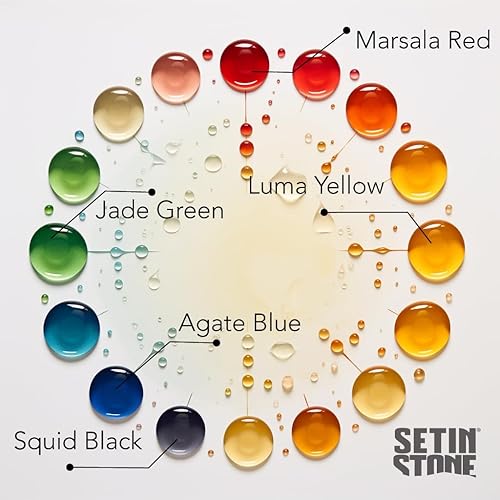 Miniatura 5 de unicone art SETINSTONE Pigmentos de color líquidos de alta calidad a base de agua no tóxicos, ecológicos para moldeo y fundición de yeso, cemento y