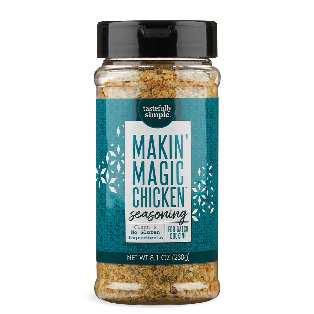 Tastefully Simple Makin' Magic Chicken Seasoning for Grilling, Frying, Baking, and More, Clean, Keto, and Paleo, No Gluten Ingredients, 8.1 Ounce