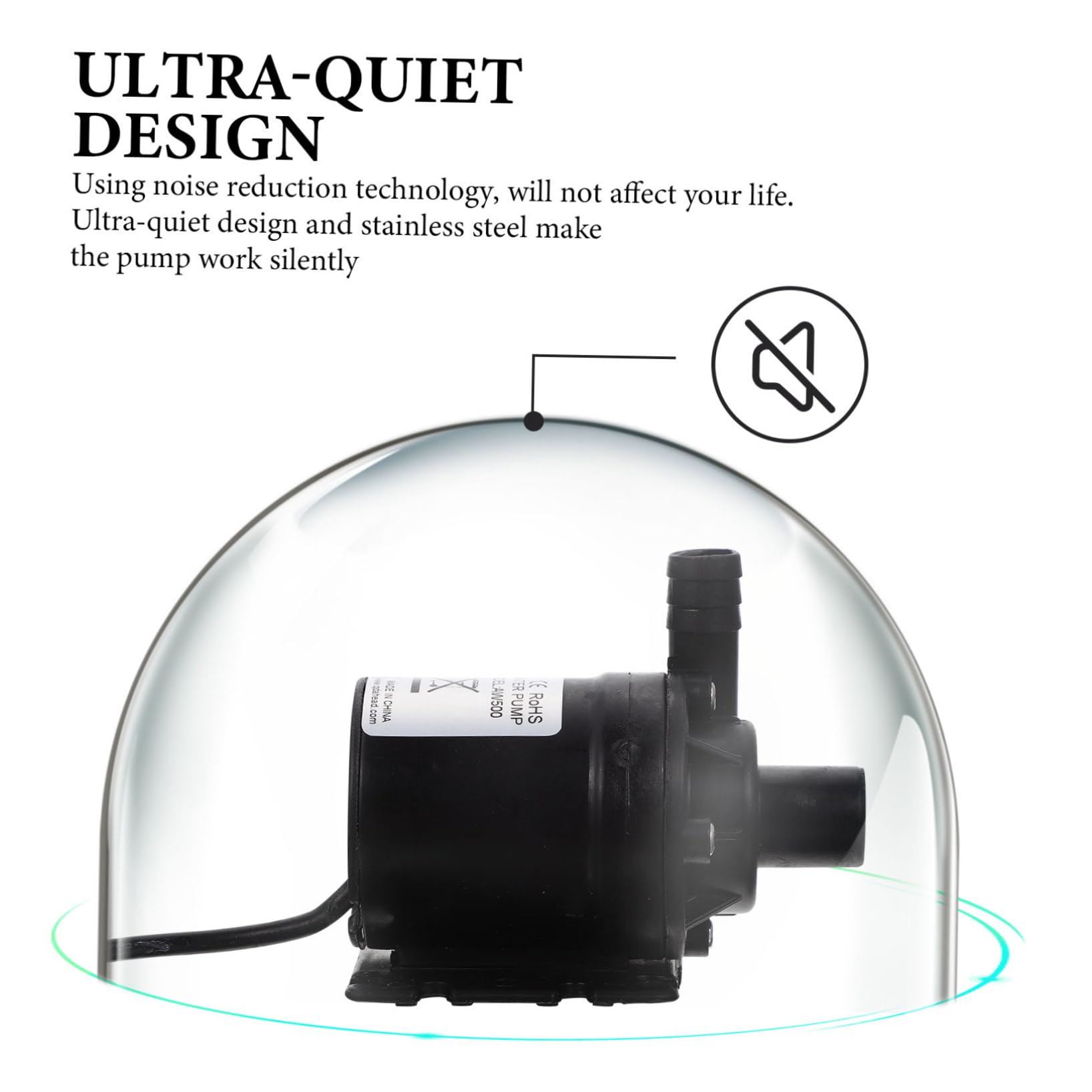 BESPORTBLE Pompa Solare Sommersa Dc24v 38w, 850l/h, in Plastico, Silenziosa e Resistente All'usura, per Scaldabagno e Coltivazione fuori Suolo