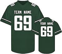 Custom Personalized Football Jersey - Stitched Team Name, Logo & Number Shirt for Men, Women, Kids | Breathable Polyester Practice Jersey