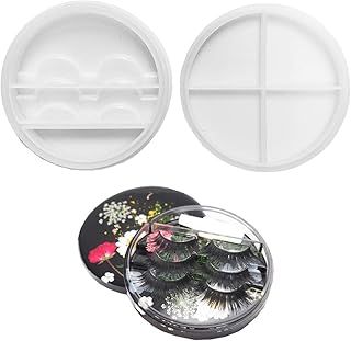Daimay Wimpern Display Tray Harz Silikonform Kosmetik Pflegebehälter Resin Harzform Kosmetik Behälter Epoxid Form Tablett Epoxidharz Kunstharzform Form Gießformen für DIY Schmuckherstellung