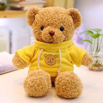 Teddy Bear Stuffed Animal Cute Teddy Bears Plush Toy 11.8 inch for Girls Boys (Yellow Teddy Bear)