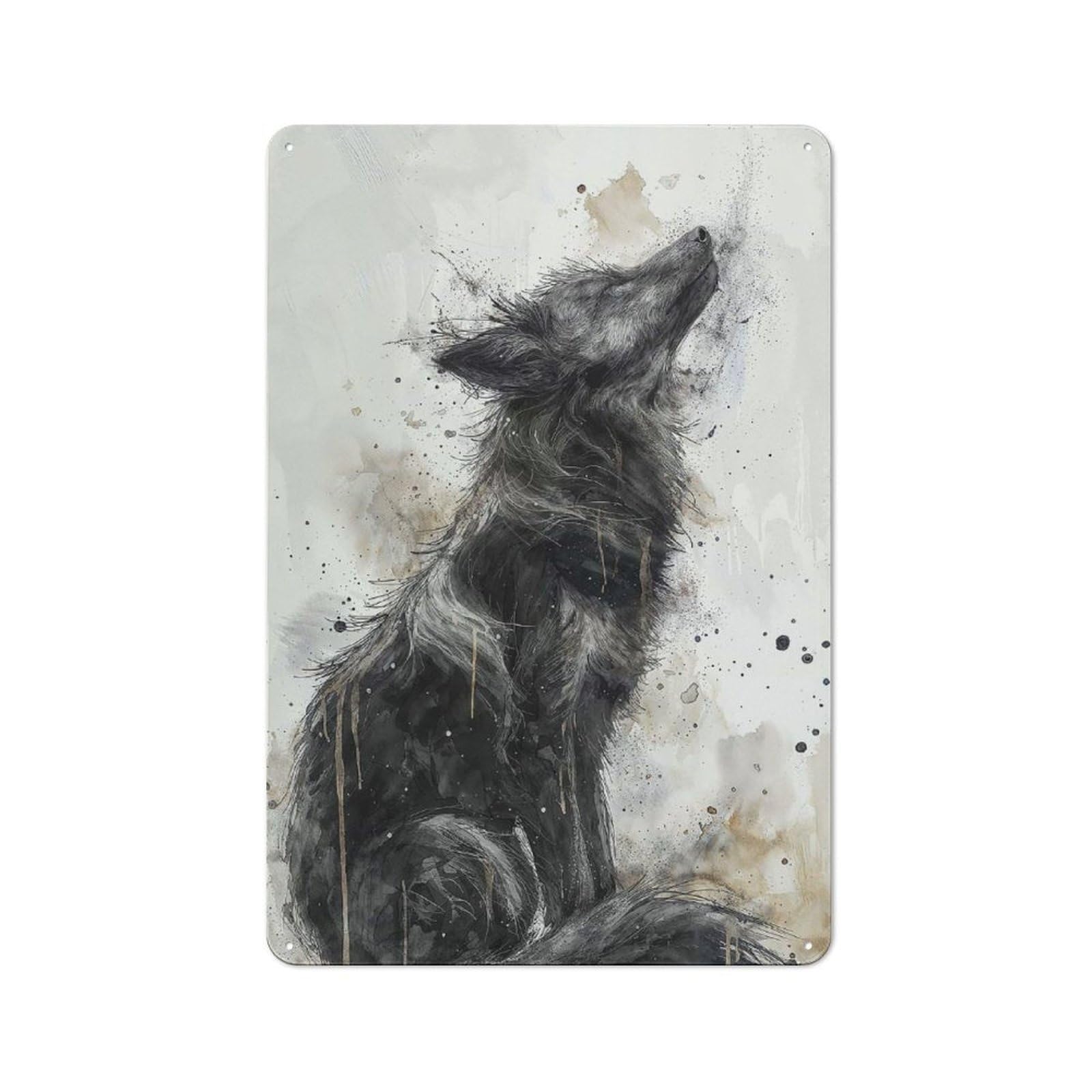 Junmoney Howling Essence Vintage Metal Sign 30X20cm For Café Or Restaurant, Suited To Restaurant Decor Fans