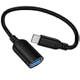 USB to USB C Adapter Cable Type C OTG Cable for iPhone 17 Pro Max 17 Pro 17 Air 16 Plus 15, USB A Female to USB C Male OTG Adapter Cord for Type-C MacBook Pro/Air iPad Samsung Galaxy A17 S25 Camera