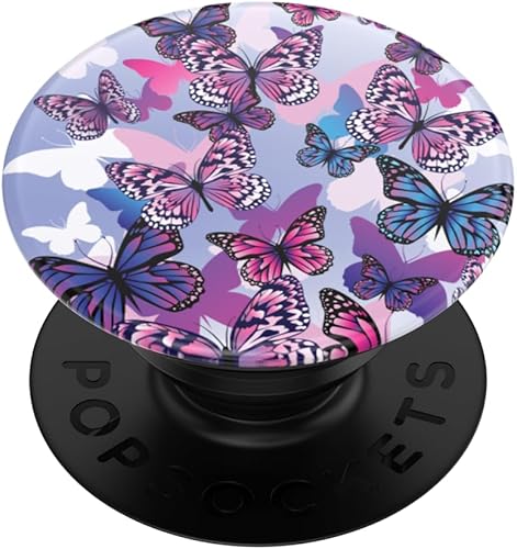 PopSockets - Agarre para teléfono con soporte expandible, agarre adhesivo - Flutterby