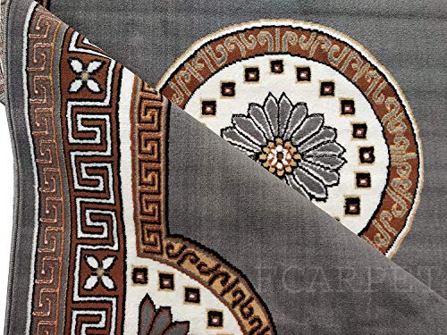Image of Floral Carpet Velvet Touch 6.0X 8.0 Feet Grey B