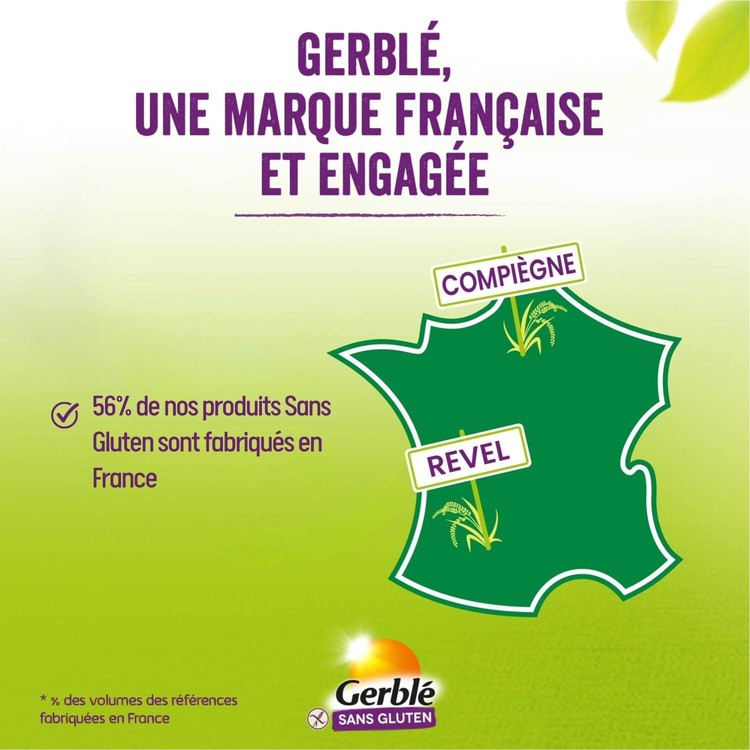 Gerblé Pain Campagnard Sans Gluten & Sans Lactose, Riche en fibres, Moelleux, Lot de 6 pains Campagnard, 6x350g, 199517