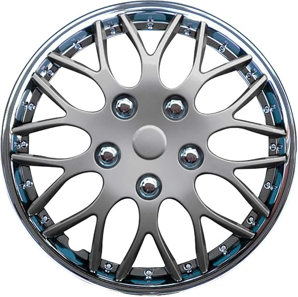 AUTO-STYLE Jeu d'enjoliveurs Missouri 16-inch chromé/noir - 5