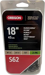 Oregon S62 Chainsaw Chain for 18 in. BAR, FITS Husqvarna, Echo, POULAN, Craftsman, HOMELIT