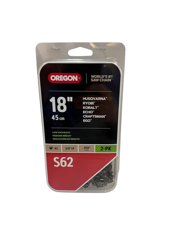 Oregon S62 Chainsaw Chain for 18 in. BAR, FITS Husqvarna, Echo, POULAN, Craftsman, HOMELIT by homedepot - Used condition - US$60.66