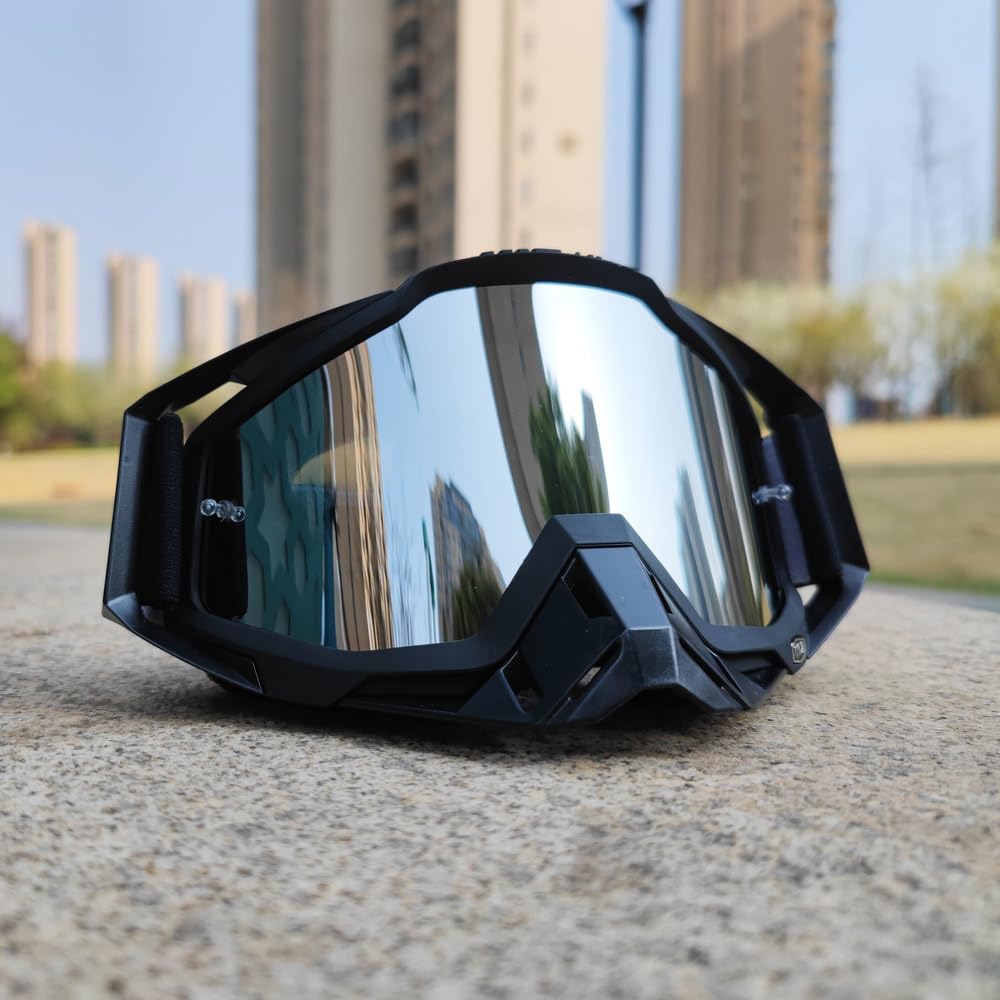 Occhiali Moto Occhiali da sole Motocross Sicurezza Protettiva Visione notturna Casco Occhiali da guida Occhiali da ciclismo