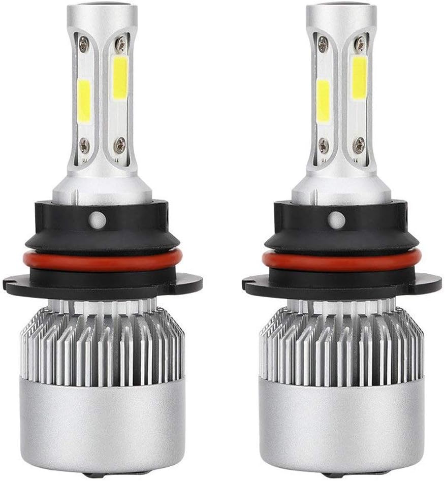 GTPLUS 9007 HB5 LED Headlight Bulbs Conversion Kit All-in-One 3-Side Hi-Lo Dual Beam Super Bright COB Chip 6000K White 72W 8000LM