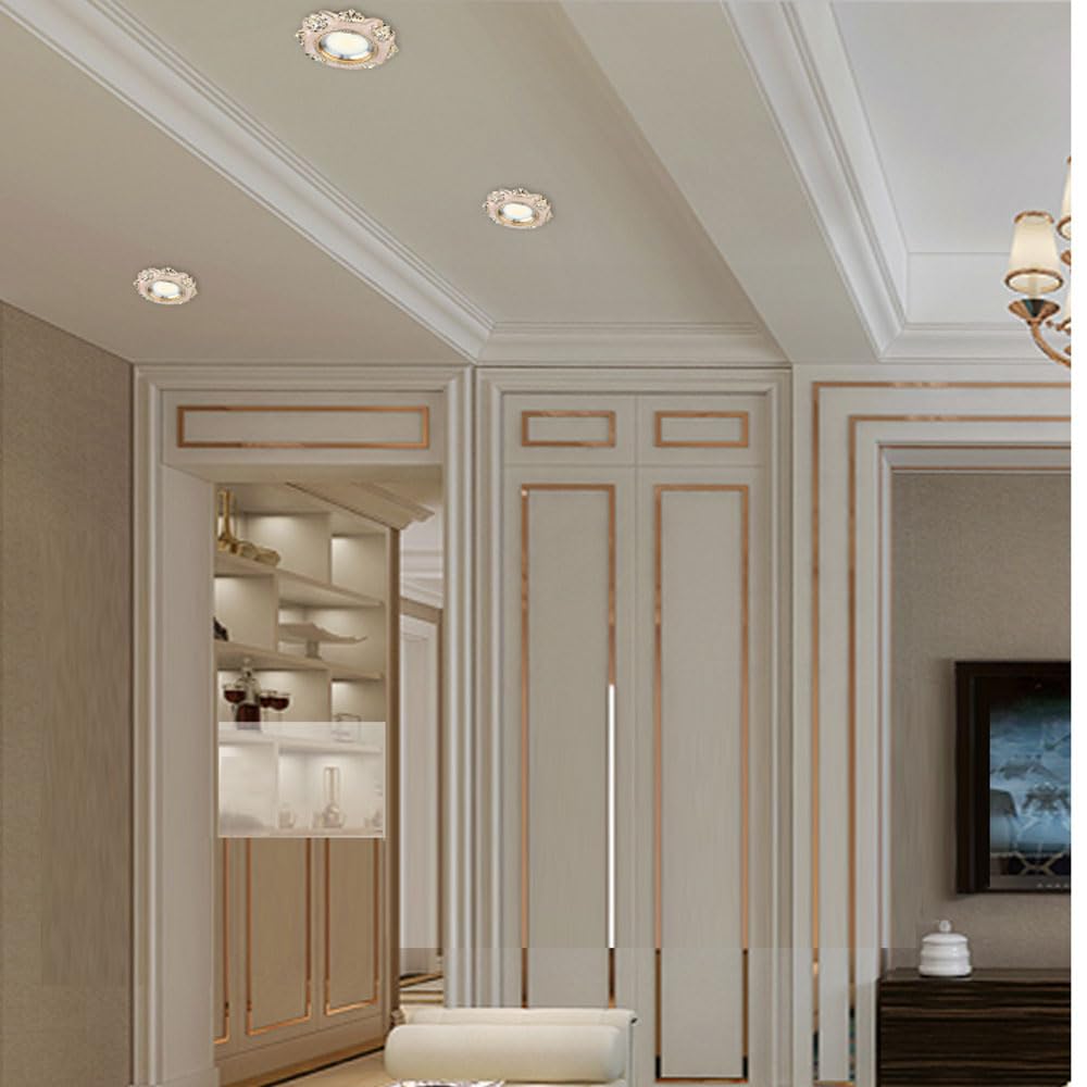 Downlight Empotrado LED Ajustable 3CCT En Diseño Vintage, 4 Paquetes, Accesorios De Luz De Techo LED Regulables, Luces LED De Lata para Interiores Modernos Y Retro, Fáciles De Instalar