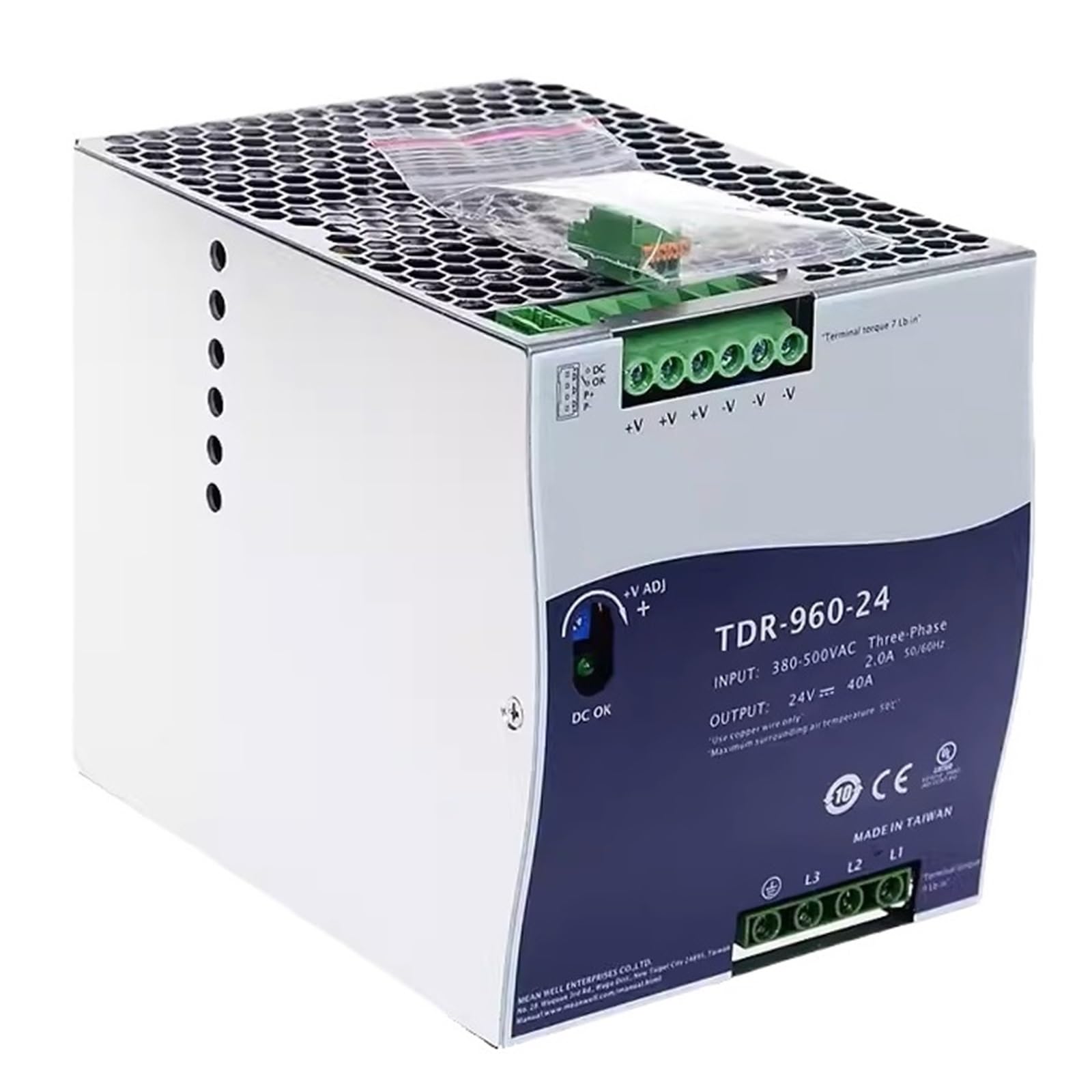 SWEWDSQG TDR-960 TDR-960-24V 40A TDR-960-48V 20A 960W Three Phase Industrial Power Supply(TDR-960-48V 20A)