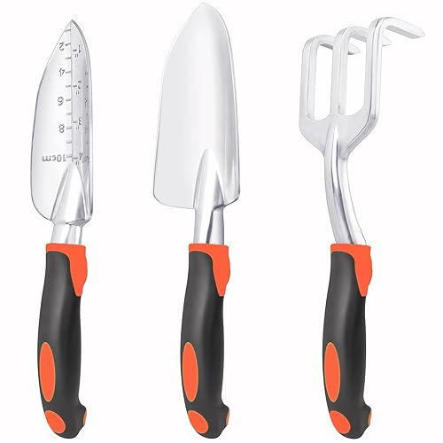 Garden Tools Set, 3 Pack Heavy Duty Gardening Tools Set