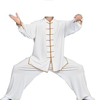 BATTTX Tai Chi Uniform Shirt Taiji Qigong Martial Arts Shaolin Kung Fu Shirt Training Cloths For Seniors Beginners Men Women