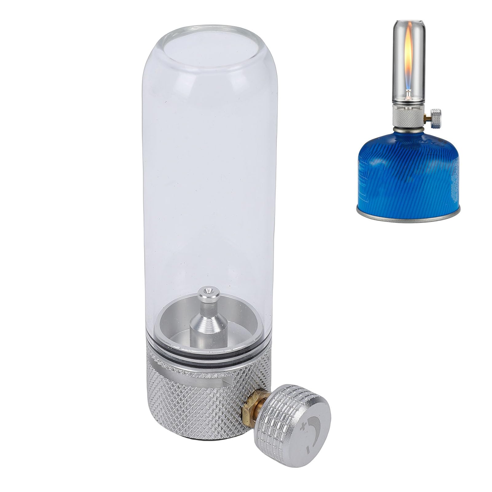 VGEBY Gaslaterne, Vintage-Butan-Laterne, Gas-Kerzenlampe, Aluminiumlegierung, Kupfer, Kompakt, Tragbar, für Camping Im Freien