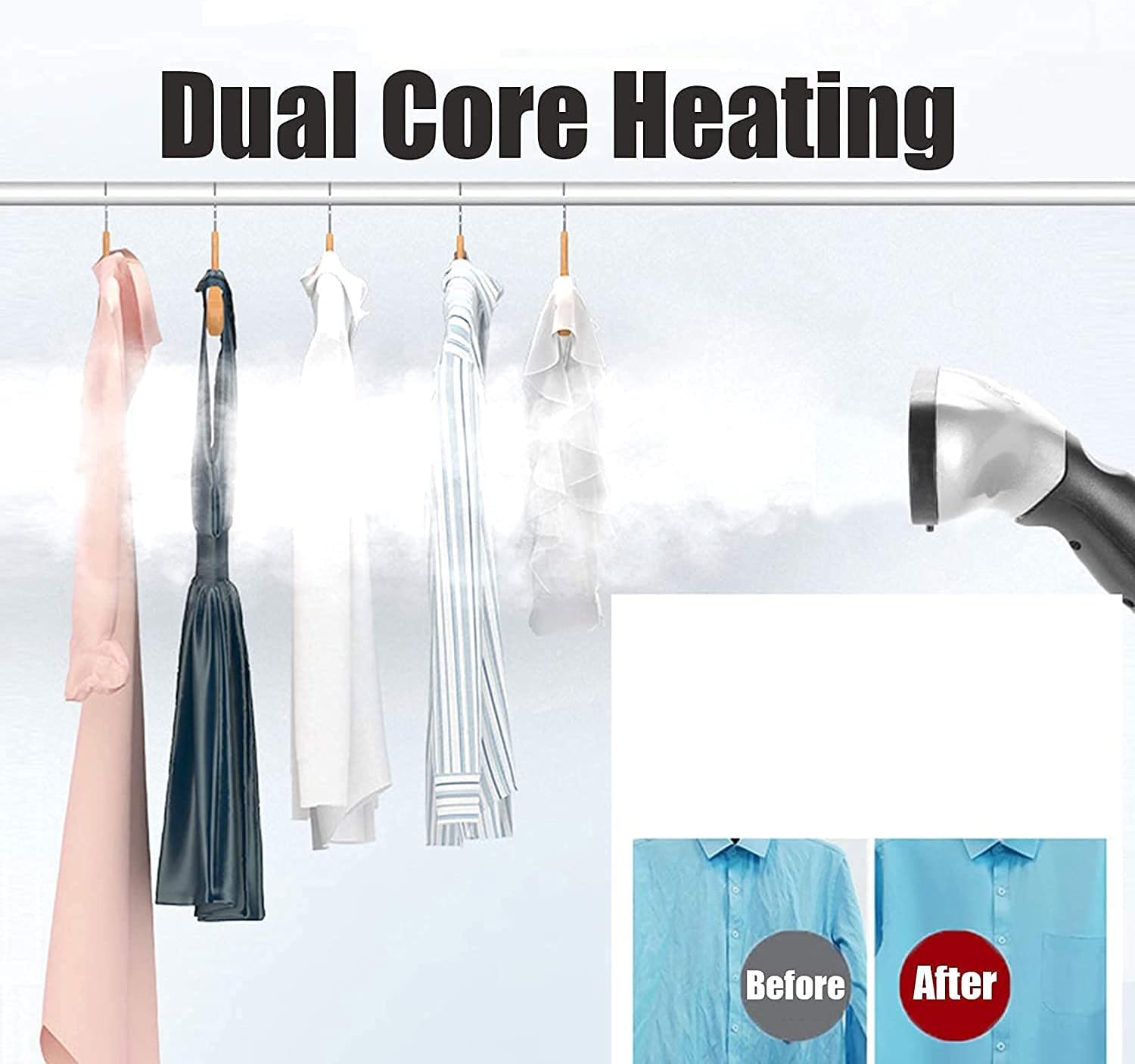 Garment Steamer Professional 2200-Watts Full Size Garment and Fabric Steamer with Screen Red