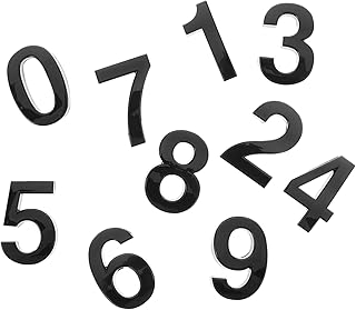 OSALADI 10pcs House Number Numbers The Office Decor Customize Stickers Metal Stickers Numbers Stickers Office Stickers Mailbox Numbers Self-adhesive Stickers 3d Number Stickers Signboard
