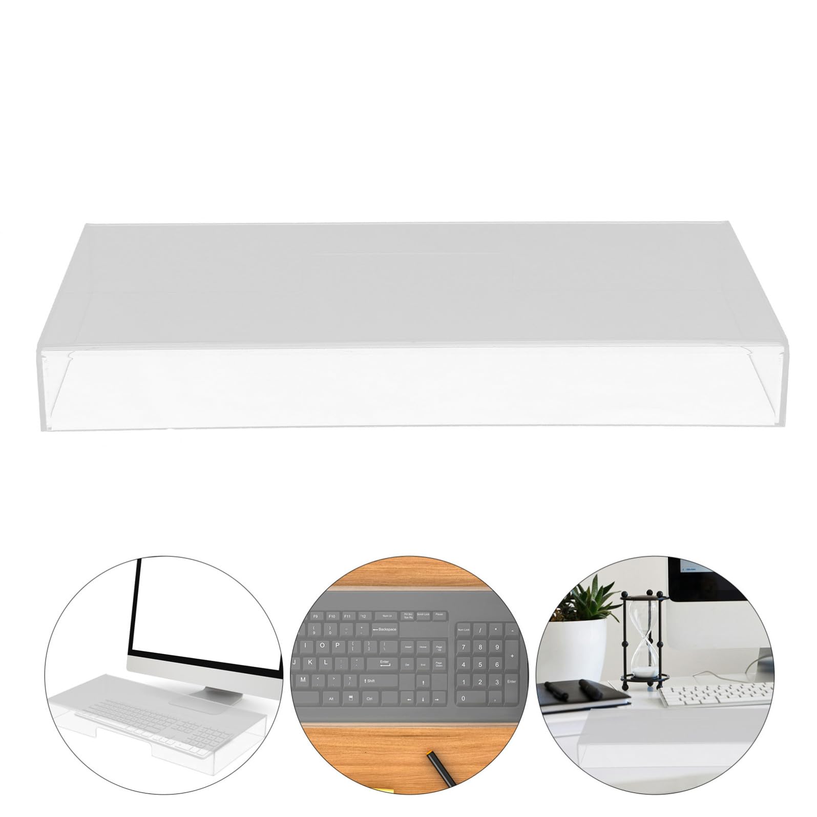 Artibetter Copertura per Tastiera in Acrilico Trasparente Antipolvere e Protezione Contro Liquidi per Tastiera Meccanica 470x235x55mm per Uso Desktop