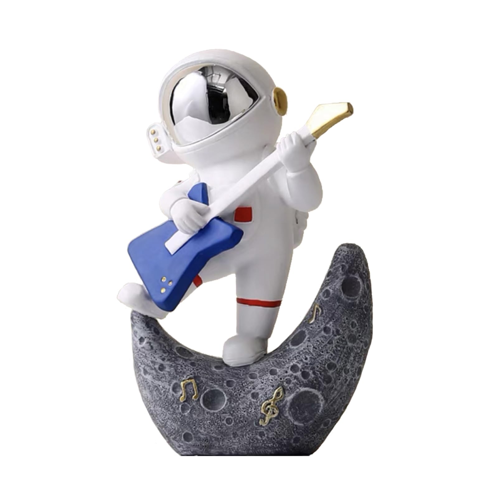 Waowumar Astronaut Statue Spaceman Sculpture Sliver Figurine Ornament Desktop Accessories Bookshelf Decor Polyresin Art Gifts