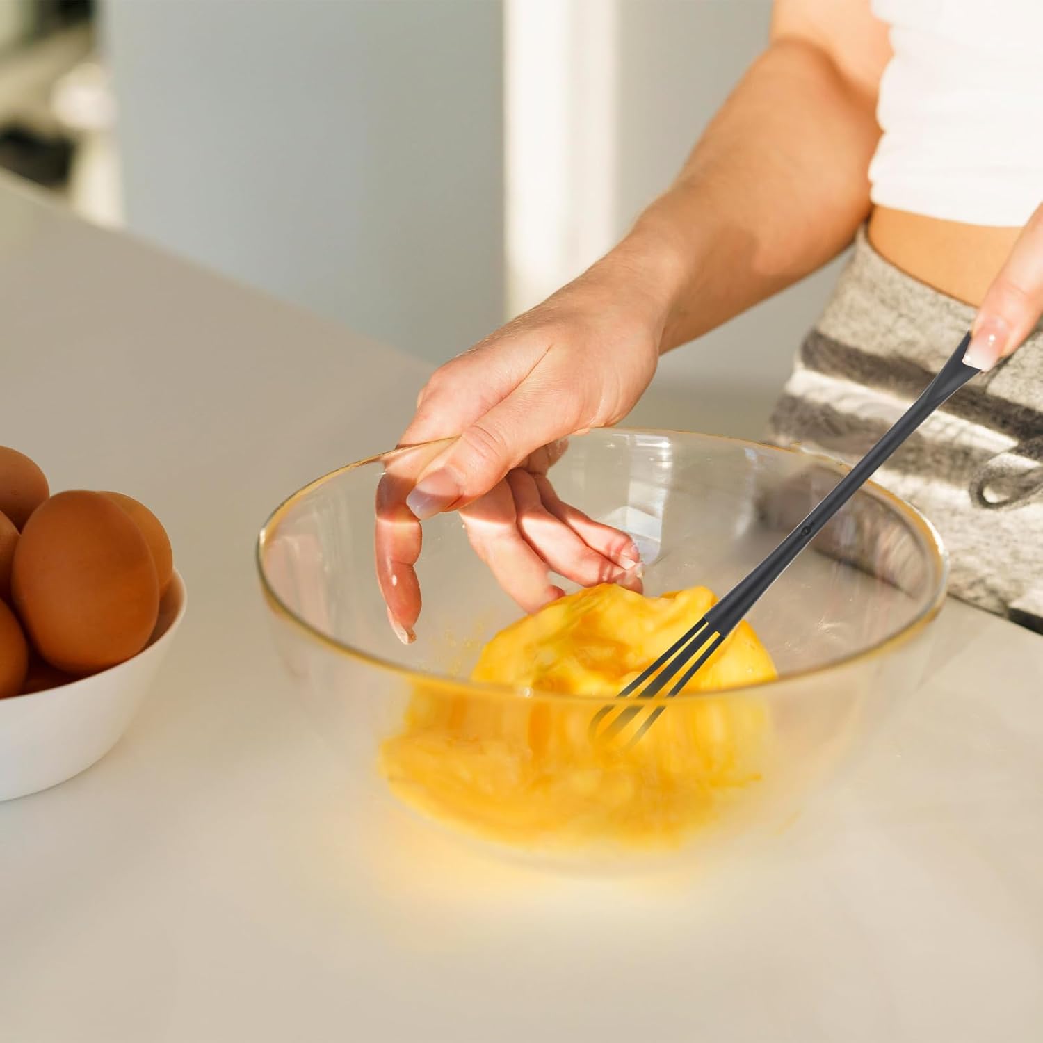 3 Pcs Tiny Whisk, Whisk Tool, Multifunctional Small Whisks for Cooking, Mini Whisk, Mini Small Wisk for Blending, Whisking, Beating Ingredients, Mixing Sauces - Image 5