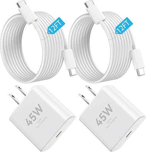 Miniatura 9 de Cargador de teléfono 17 de carga rápida, 45 W súper rápido USB C cargadores bloque con cable tipo C de 10 pies para teléfono 17/17 Pro/17 Pro