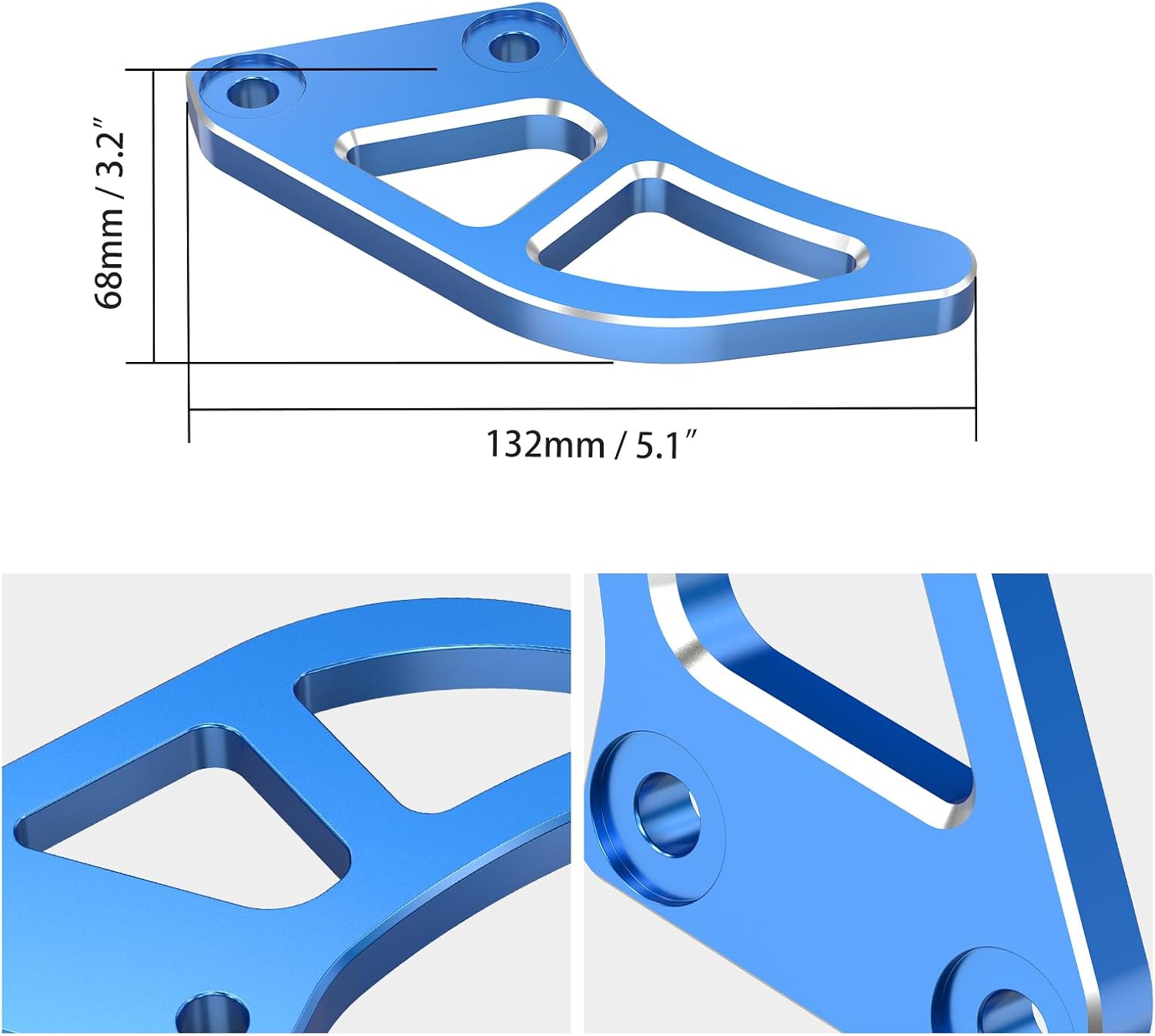 NICECNC Dirt Bike Lower Chain Guard 5RM-F2199-00-00 Compatible with Yamaha TTR125 TTR230 2005-2022,Aluminum Anodized